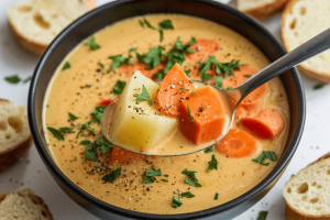 Sopa de patata Red Pontiac i porros Sopa de patata Red Pontiac i porros